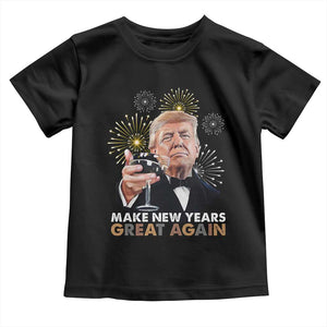 Funny Trump New Year Toddler T Shirt Make New Years Great Again Fireworks TS11 Black Print Your Wear