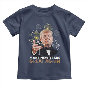Funny Trump New Year Toddler T Shirt Make New Years Great Again Fireworks TS11 Navy Print Your Wear