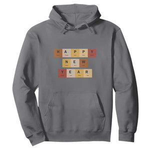 Funny Happy New Year Periodic Table Elements Hoodie Chemistry Teacher Student TS11 Charcoal Print Your Wear