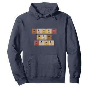 Funny Happy New Year Periodic Table Elements Hoodie Chemistry Teacher Student TS11 Navy Print Your Wear