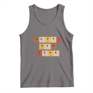 Funny Happy New Year Periodic Table Elements Tank Top Chemistry Teacher Student TS11 Deep Heather Print Your Wear