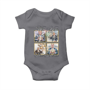 Funny Trump New Year New America 2025 Baby Onesie Sparkling Fireworks TS11 Charcoal Print Your Wear