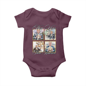 Funny Trump New Year New America 2025 Baby Onesie Sparkling Fireworks TS11 Maroon Print Your Wear