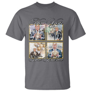 Funny Trump New Year New America 2025 T Shirt Sparkling Fireworks TS11 Charcoal Print Your Wear