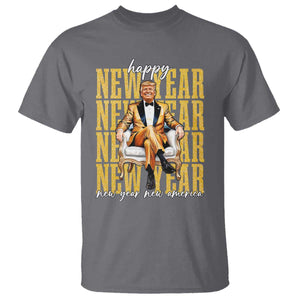 Funny Trump Happy New Year New America 2025 T Shirt TS11 Charcoal Print Your Wear