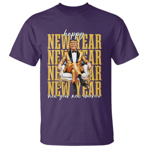 Funny Trump Happy New Year New America 2025 T Shirt TS11 Purple Print Your Wear