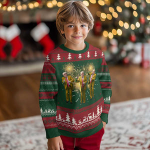 Funny Trump Dance Happy New Year 2025 Ugly Christmas Sweater Fireworks TS11 Christmas Print Your Wear