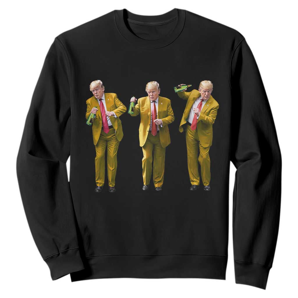 Funny Trump Dance Happy New Year 2025 Sweatshirt TS11 Black Print Your Wear