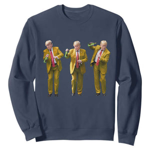 Funny Trump Dance Happy New Year 2025 Sweatshirt TS11 Navy Print Your Wear