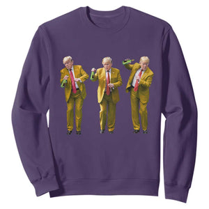 Funny Trump Dance Happy New Year 2025 Sweatshirt TS11 Purple Print Your Wear