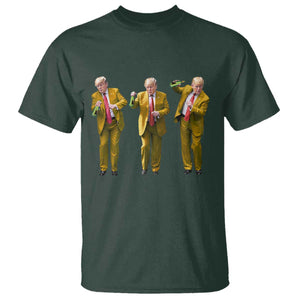 Funny Trump Dance Happy New Year 2025 T Shirt TS11 Dark Forest Green Print Your Wear
