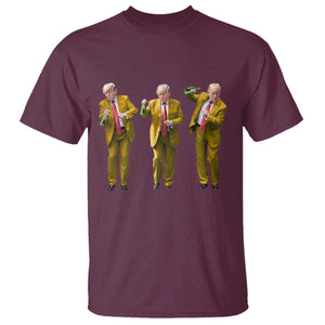 Funny Trump Dance Happy New Year 2025 T Shirt TS11 Maroon Print Your Wear