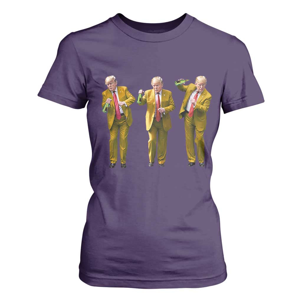 Funny Trump Dance Happy New Year 2025 T Shirt For Women TS11 Purple Print Your Wear