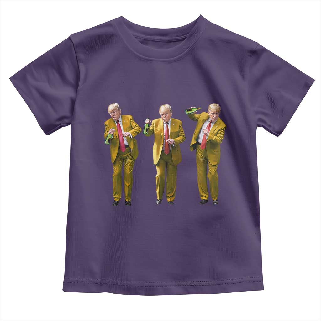 Funny Trump Dance Happy New Year 2025 Toddler T Shirt TS11 Purple Print Your Wear