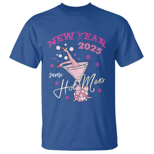 Funny New Year 2025 Same Hot Mess T Shirt New Year's Eve Party Coquette Champagne Glass TS11 Royal Blue Print Your Wear