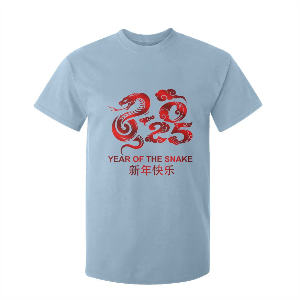 Year Of The Snake Lunar Chinese New Year 2025 T Shirt For Kid TS11 Light Blue Print Your Wear