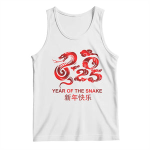 Year Of The Snake Lunar Chinese New Year 2025 Tank Top TS11 White Print Your Wear