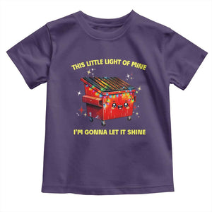 Funny Lil Fire Dumpster Toddler T Shirt This Little Light Of Mine I'm Gonna Let It Shine TS11 Purple Print Your Wear