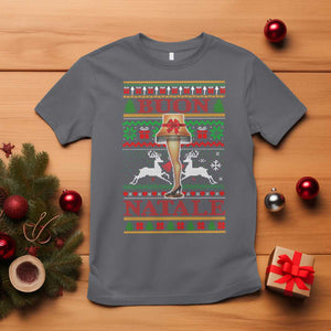 Funny Christmas Movie T Shirt Buon Natale Lamp Italian Christmas TS11 Charcoal Print Your Wear