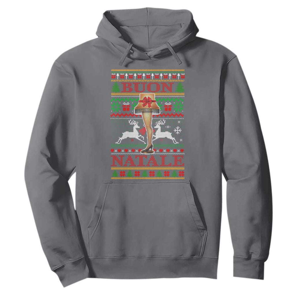 Funny Christmas Movie Hoodie Buon Natale Lamp Italian Christmas TS11 Charcoal Print Your Wear