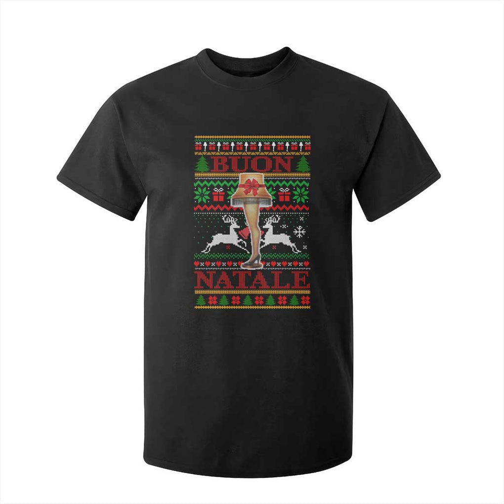 Funny Christmas Movie T Shirt For Kid Buon Natale Lamp Italian Christmas TS11 Black Print Your Wear