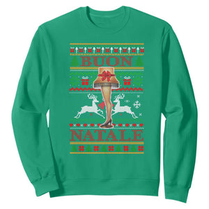 Funny Christmas Movie Sweatshirt Buon Natale Lamp Italian Christmas TS11 Irish Green Print Your Wear