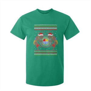 Funny Christmas Native American T Shirt For Kid Santa Kokopeli Medicine Wheel TS11 Irish Green Print Your Wear
