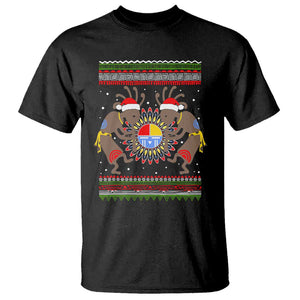 Funny Christmas Native American T Shirt Santa Kokopeli Medicine Wheel TS11 Black Print Your Wear