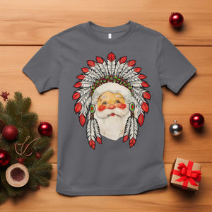 Funny Christmas Native American Indian Santa War Bonnet T Shirt TS11 Charcoal Print Your Wear