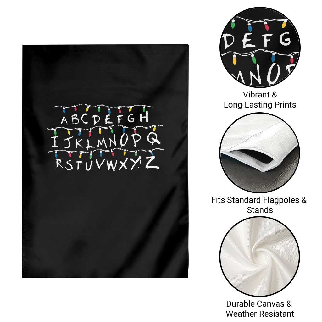 Funny Stranger Christmas Garden Flag Alphabet Xmas Lights Movie TS11 Print Your Wear