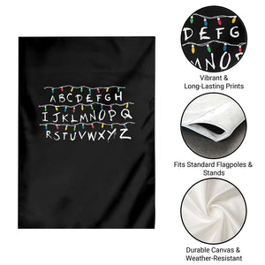 Funny Stranger Christmas Garden Flag Alphabet Xmas Lights Movie TS11 Print Your Wear