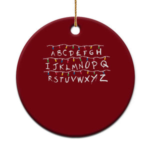 Funny Stranger Christmas Ceramic Ornament Alphabet Xmas Lights Movie TS11 1pc Red Print Your Wear