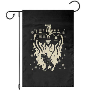 Funny Stranger Christmas Garden Flag Heavy Metal Santa Upside Down TS11 Black Print Your Wear