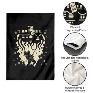 Funny Stranger Christmas Garden Flag Heavy Metal Santa Upside Down TS11 Print Your Wear