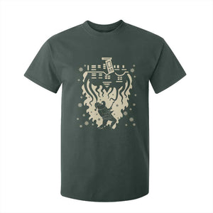 Funny Stranger Christmas T Shirt For Kid Heavy Metal Santa Upside Down TS11 Dark Forest Green Print Your Wear