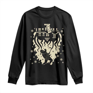 Funny Stranger Christmas Long Sleeve Shirt Heavy Metal Santa Upside Down TS11 Black Print Your Wear