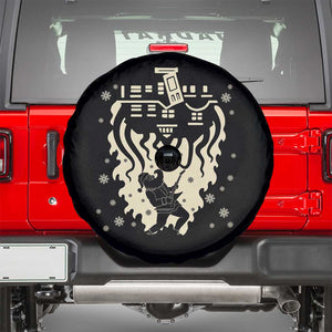 Funny Stranger Christmas Spare Tire Cover Heavy Metal Santa Upside Down TS11 Black Print Your Wear