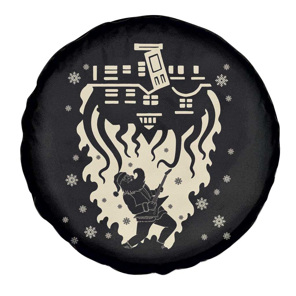 Funny Stranger Christmas Spare Tire Cover Heavy Metal Santa Upside Down TS11 Print Your Wear