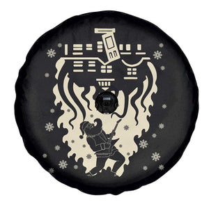 Funny Stranger Christmas Spare Tire Cover Heavy Metal Santa Upside Down TS11 Print Your Wear