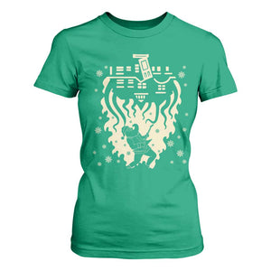 Funny Stranger Christmas T Shirt For Women Heavy Metal Santa Upside Down TS11 Irish Green Print Your Wear