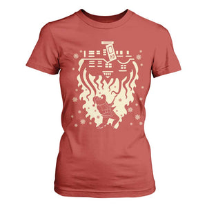 Funny Stranger Christmas T Shirt For Women Heavy Metal Santa Upside Down TS11 Red Print Your Wear