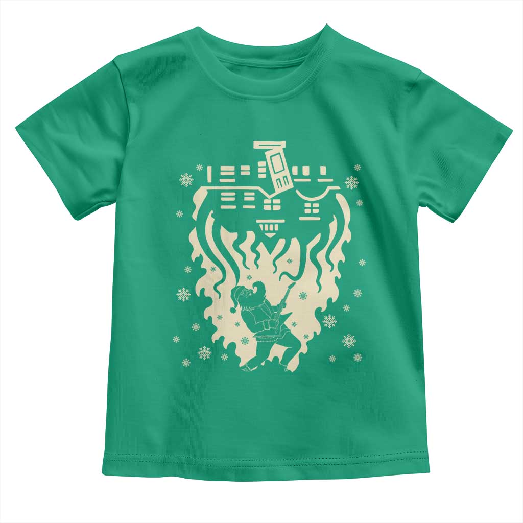 Funny Stranger Christmas Toddler T Shirt Heavy Metal Santa Upside Down TS11 Irish Green Print Your Wear