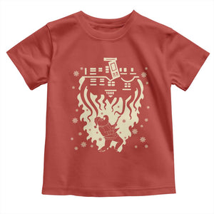 Funny Stranger Christmas Toddler T Shirt Heavy Metal Santa Upside Down TS11 Red Print Your Wear