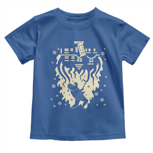 Funny Stranger Christmas Toddler T Shirt Heavy Metal Santa Upside Down TS11 Royal Blue Print Your Wear