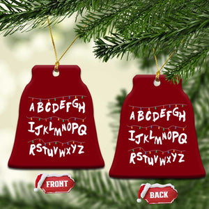 Funny Stranger Christmas Ceramic Ornament Alphabet Xmas Lights TS11 Print Your Wear