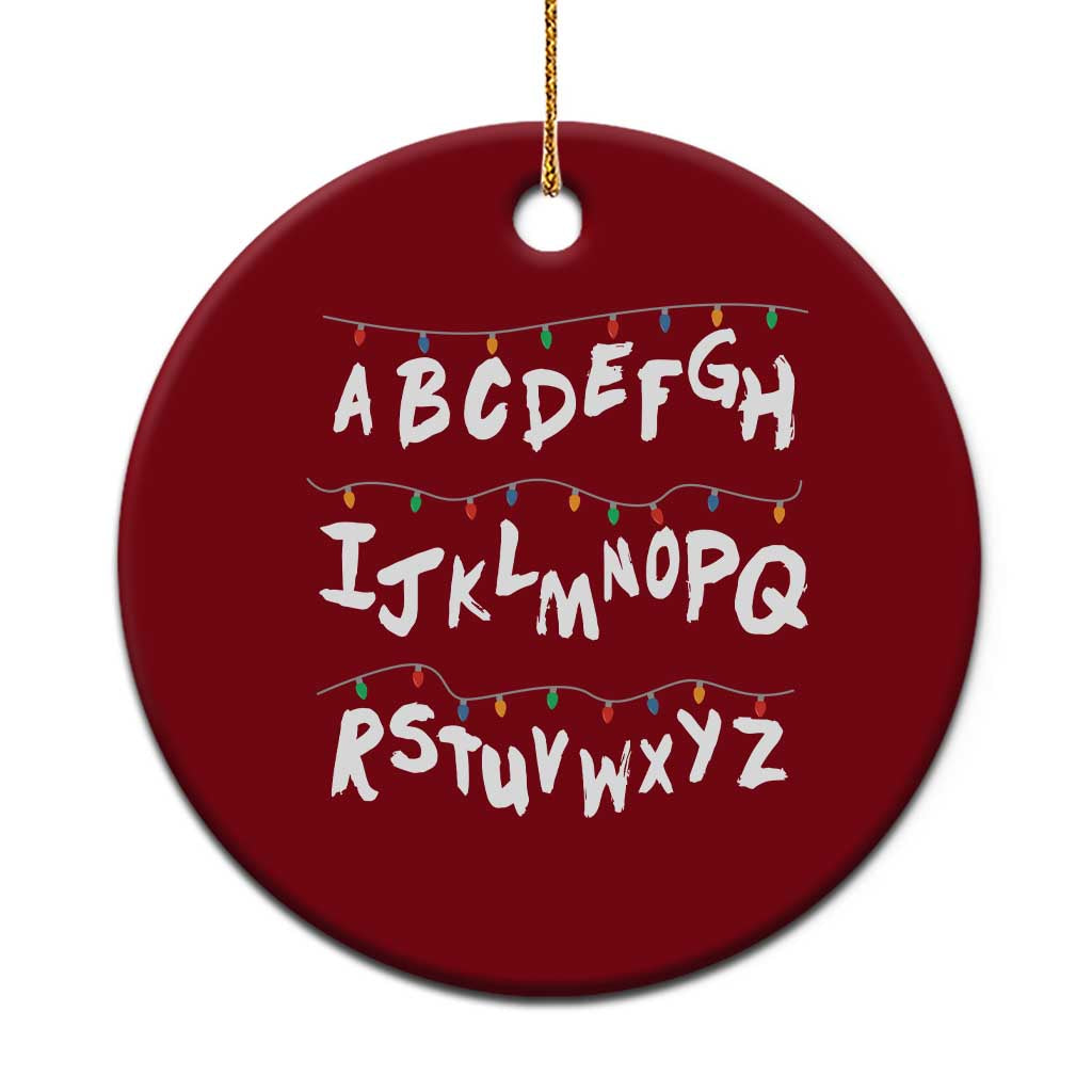 Funny Stranger Christmas Ceramic Ornament Alphabet Xmas Lights TS11 1pc Red Print Your Wear