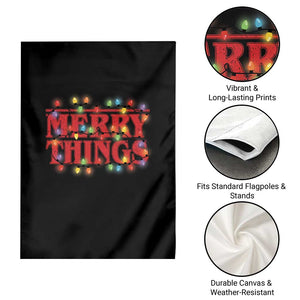 Funny Stranger Christmas Garden Flag Merry Things Xmas Movie Neon Lights TS11 Print Your Wear