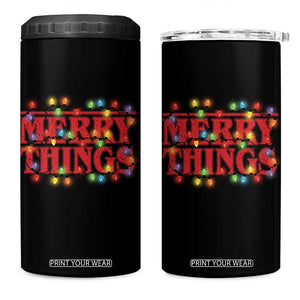 Funny Stranger Christmas 4 in 1 Can Cooler Tumbler Merry Things Xmas Movie Neon Lights TS11 One Size: 16 oz Black Print Your Wear