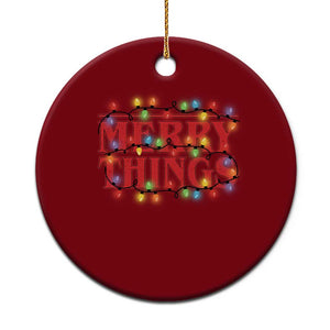 Funny Stranger Christmas Ceramic Ornament Merry Things Xmas Movie Neon Lights TS11 1pc Red Print Your Wear