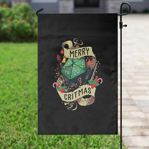 Funny Christmas Tabletop RPG Garden Flag Merry Critmas D20 RPG Gamer Gaming TS11 Print Your Wear